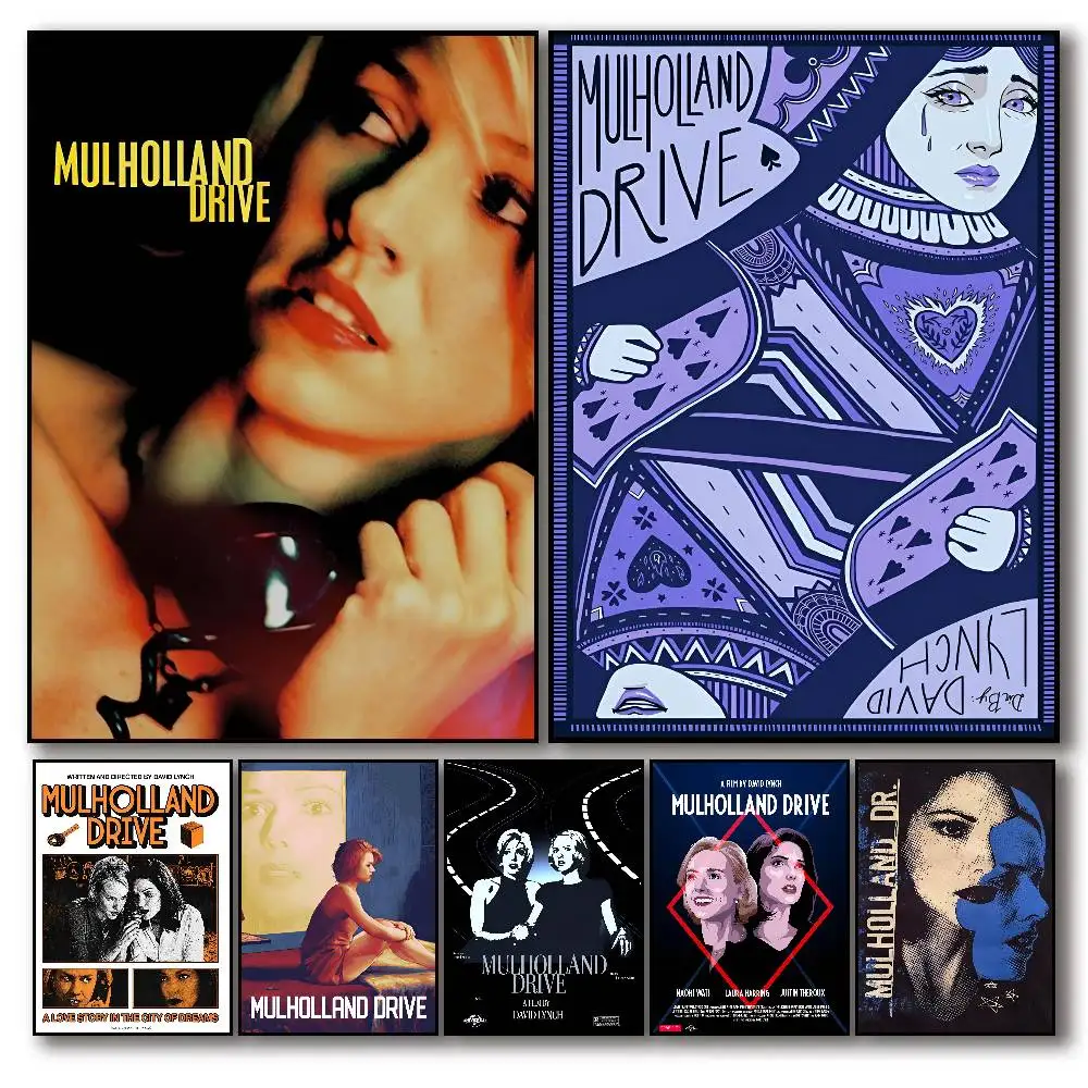 Movies M-Mulholland Drive Poster Self-adhesive Art Room Entrance Restaurant Wall Decor Art Painting