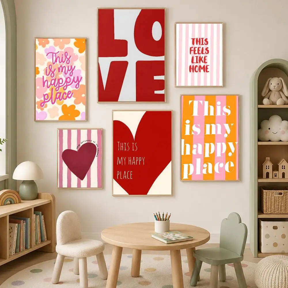 This Is My Happy Place Poster Self-Stick HD PP paper Wall Art Poster, Waterproof Decor for Bedroom, Living Room and Home