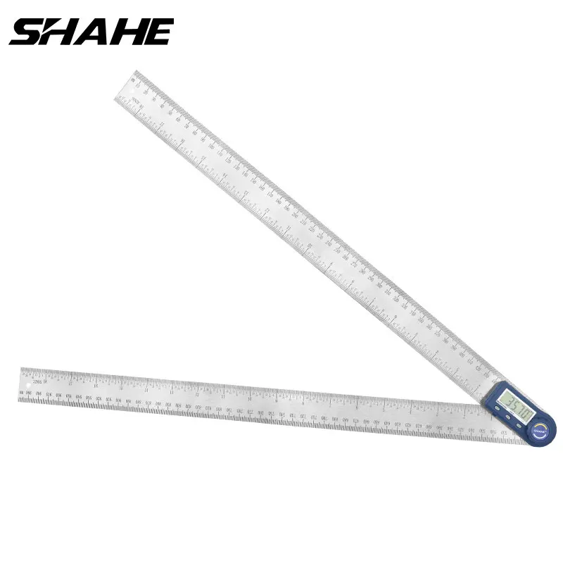 SHAHE Electronic Angle Meter 500mm 20'' Digital Ruler Stainless Steel Goniometer Digital Angle Finder