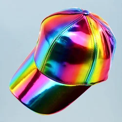 Baseball Cap Holographic 80s Holographic Rave Hip Hop Costume Hat