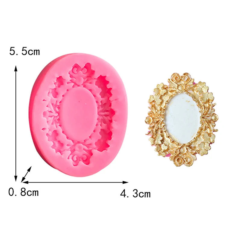 European Style Relief Silicone Mold Sugar Flipping Frame Silicone Mold Retro Relief Pattern Photo Frame Mold