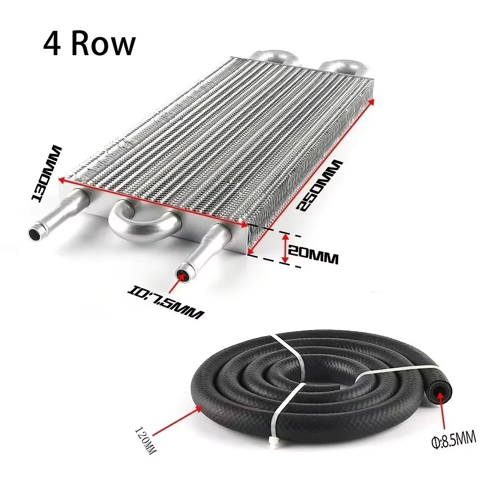 Universal 2Row 4Row 6 Row 8 Row 10 Row Aluminum Oil Cooler Kit Oil Radiator Car Auto Transmission Auto-Manual Radiator Converter