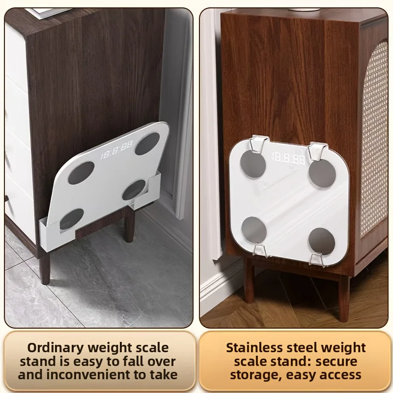 Wall-Mounted Weight Scale Holder, Load Capacity 3kg for Bathroom, Home, Gym, For Various Weighing Scales and Fitness Equipment