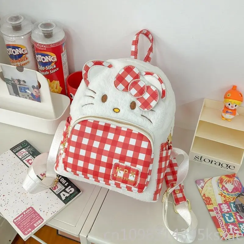  Mini School Backpack for Women Girls Students Kawaii Hello Kitty Bookbag with Ergonomic Straps Durable Fashion Trend