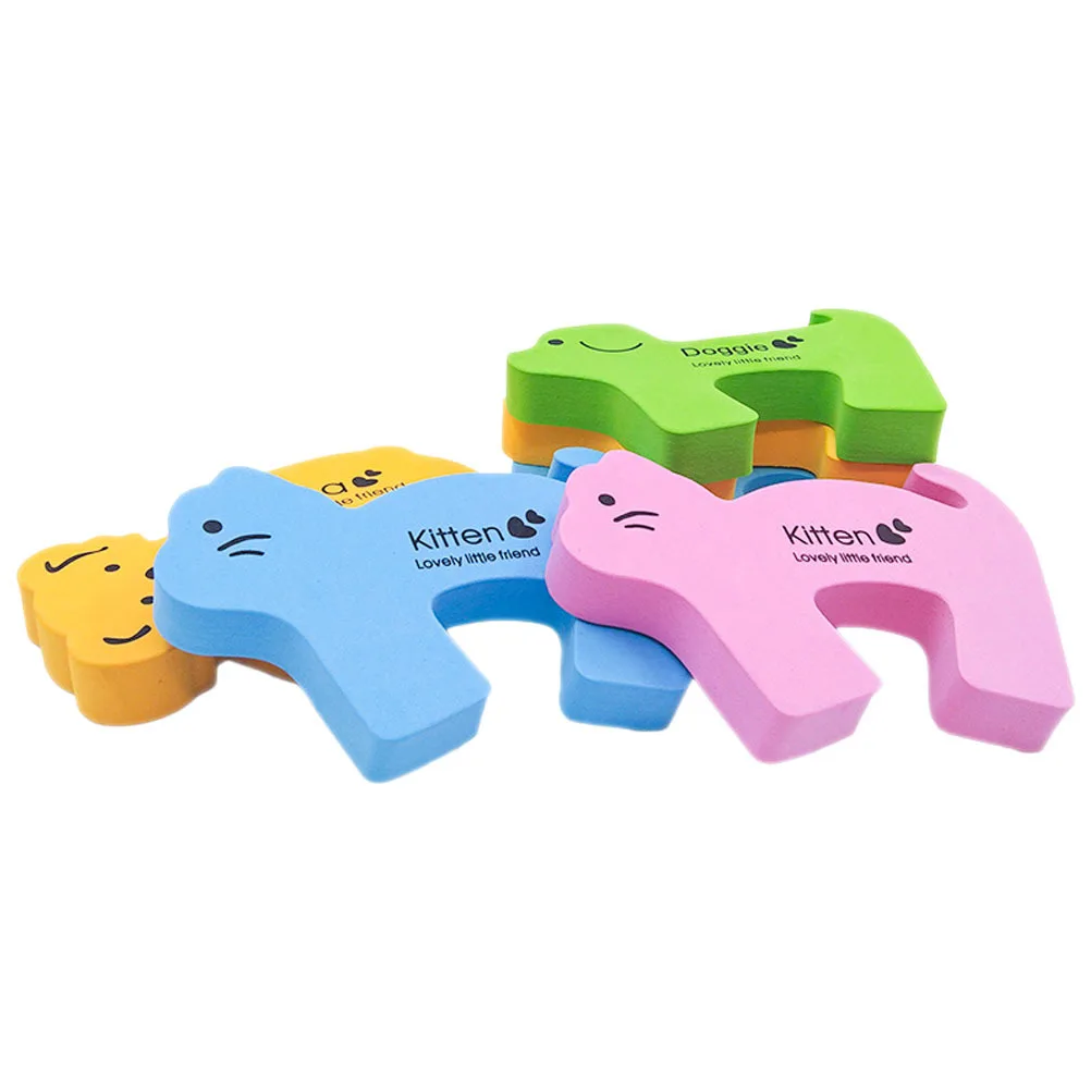 

6 шт., защита от защемления пальцев, защита для детей, дверной стопор, мультяшный дверной стопор, защита для детей, защита от защемления