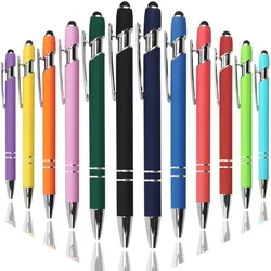 Stylo à bille créatif personnalisé, stylet tactile, stylo à bille d'écriture, fournitures scolaires et de bureau, 256, 22 couleurs, papeterie, lot de 20 pièces