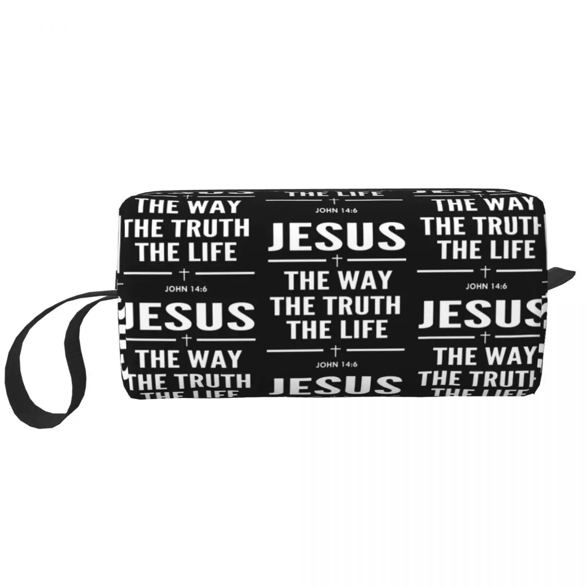 Jesus The Way The Truth The Life Toiletry Bag Religion Cross Christian Faith Cosmetic Makeup Lady Beauty Storage Dopp Kit Case