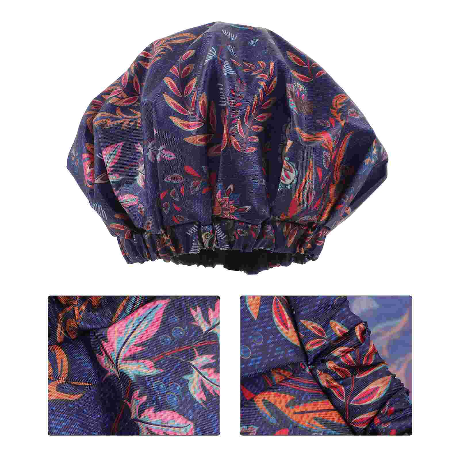 Shower Cap Waterproof Bathing Caps Men Silk Sleeping Bonnet Elasticity Hats Fabric Double Layer Man The