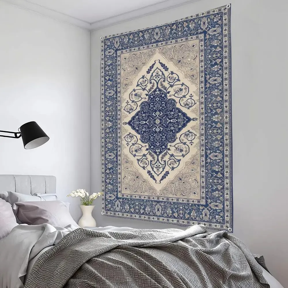 VIKAMA Persian Pattern Boho Tapestry Wall Hanging Hippie Background Cloth for Bedroom Living Room Outdoor Garden Home Decor