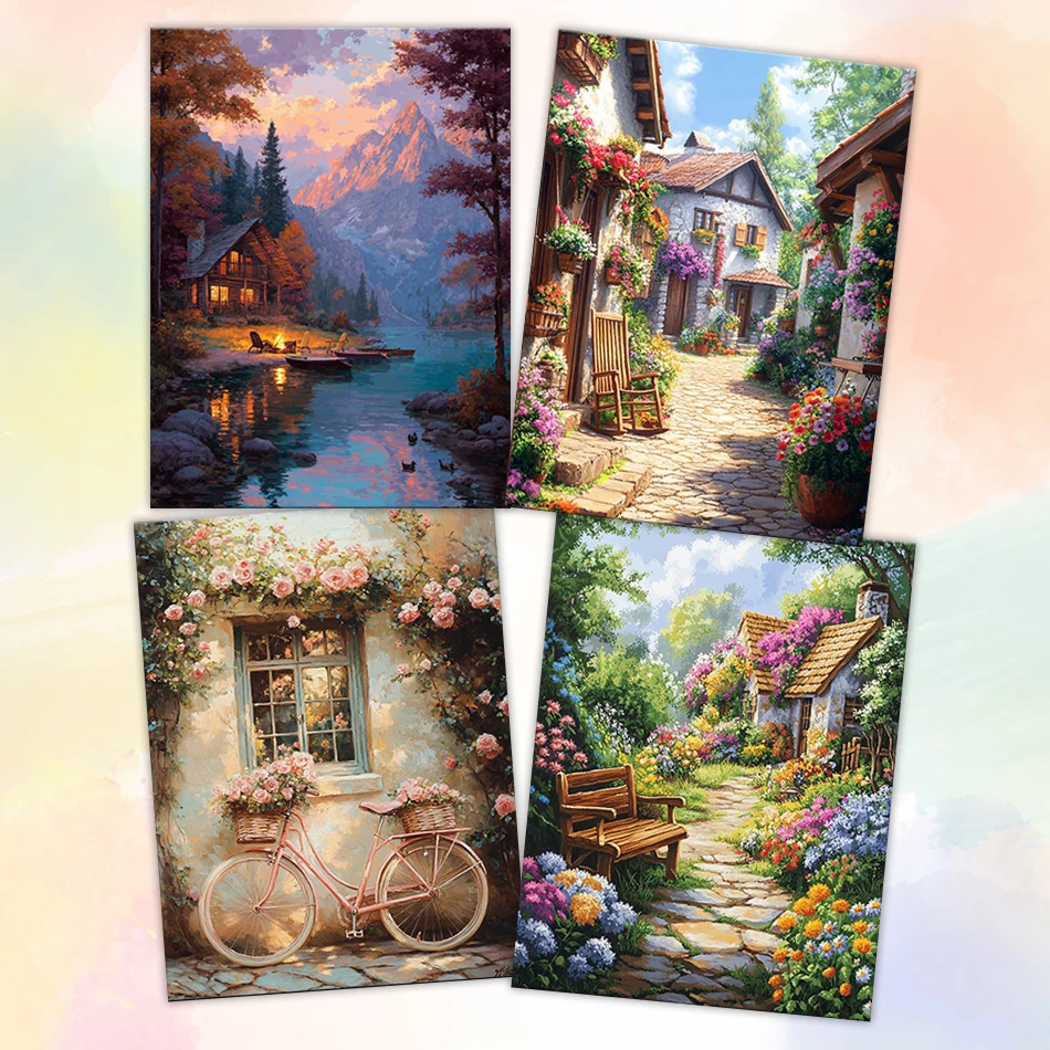 

GATYZTORY Painting By Numbers Color Markers 40x50cm Crafts Supplies Adults Picture Drawing Landscape Diy Canvas Draw Handiwork