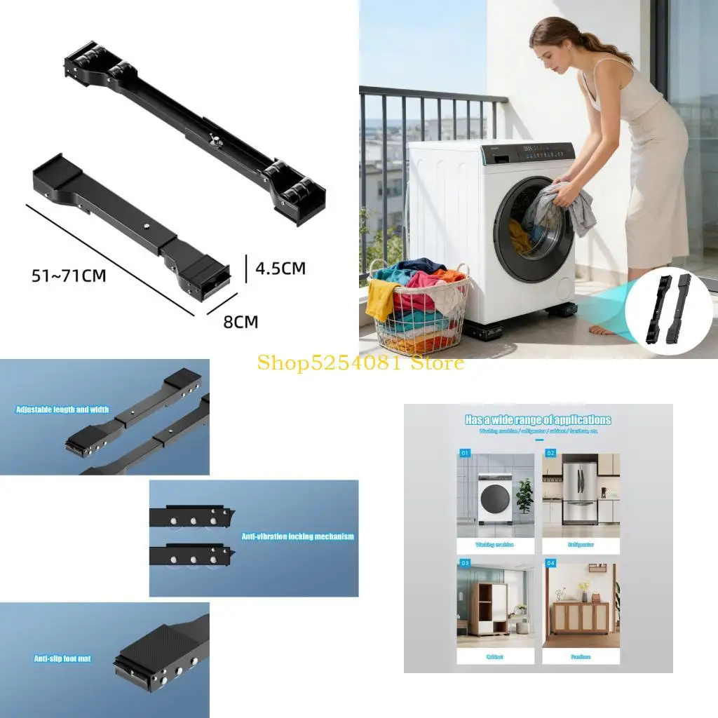 AXYC 2pack Simple Installation Washing Machine Base Brackets Features 20 Wheel and Vibrations Control
