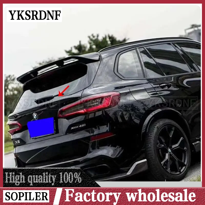 ABS Material Carbon Look Rear Trunk Lip Spoiler Gloss Black Bumper Wings For BMW X5 G05 2019 UP Car Style