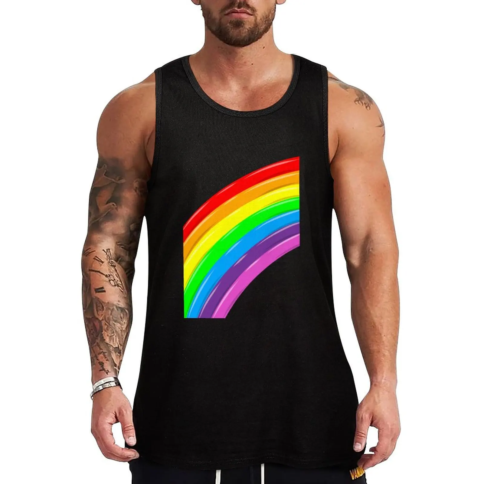 Rainbow Tank Top High Breathable Tank Top Lightweight Cool Shirt