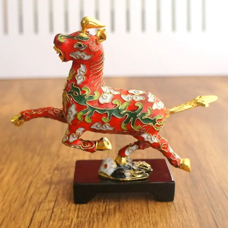 Vintage Cloisonne Animal Miniatures - Horse, Bull, Camel, Giraffe, Panda, Bear