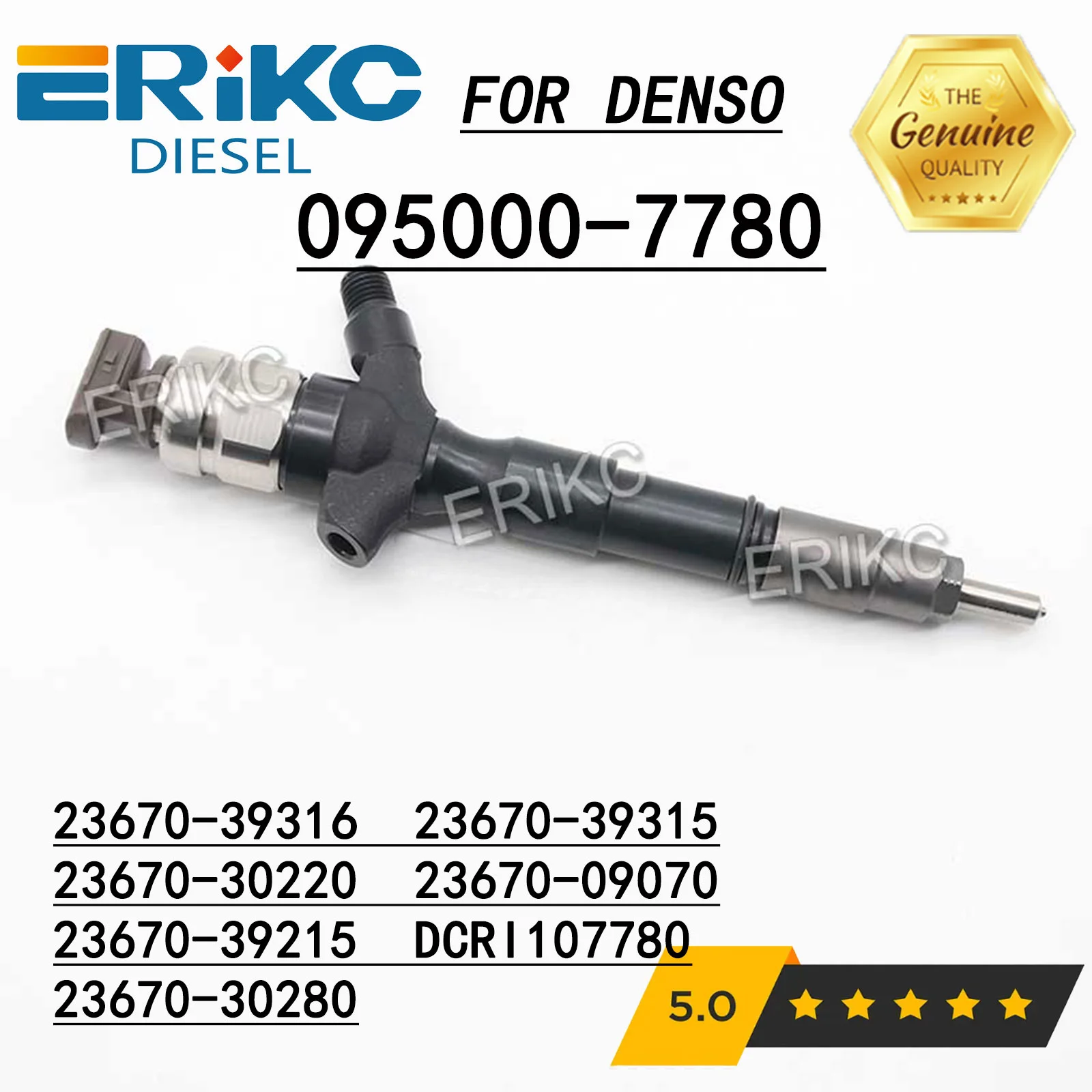 

Fuel Injector 095000-7781 CR Diesel Injector Nozzle 095000-7780 9709500-778 for Toyota Hilux 23670-30280 23670-39185 23670-39315