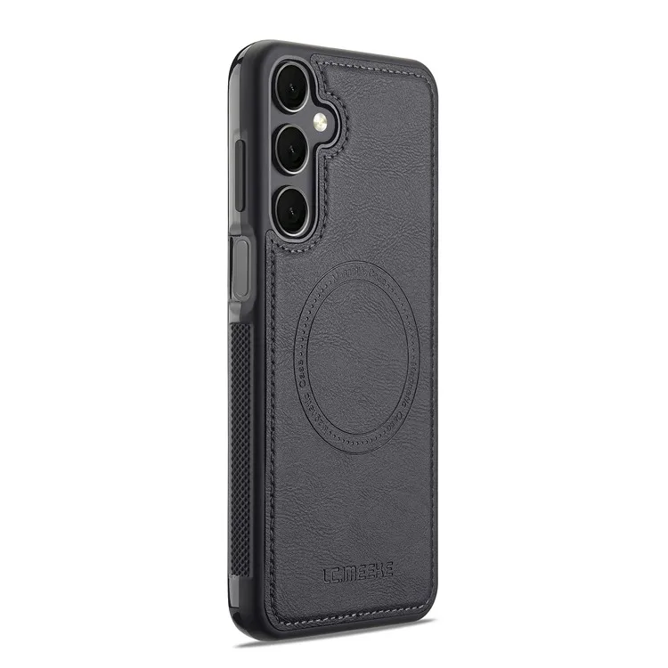 

LC.IMEEKE For Samsung Galaxy S25+ Magnetic Case Compatible with MagSafe Leather TPU Back Cover - Black