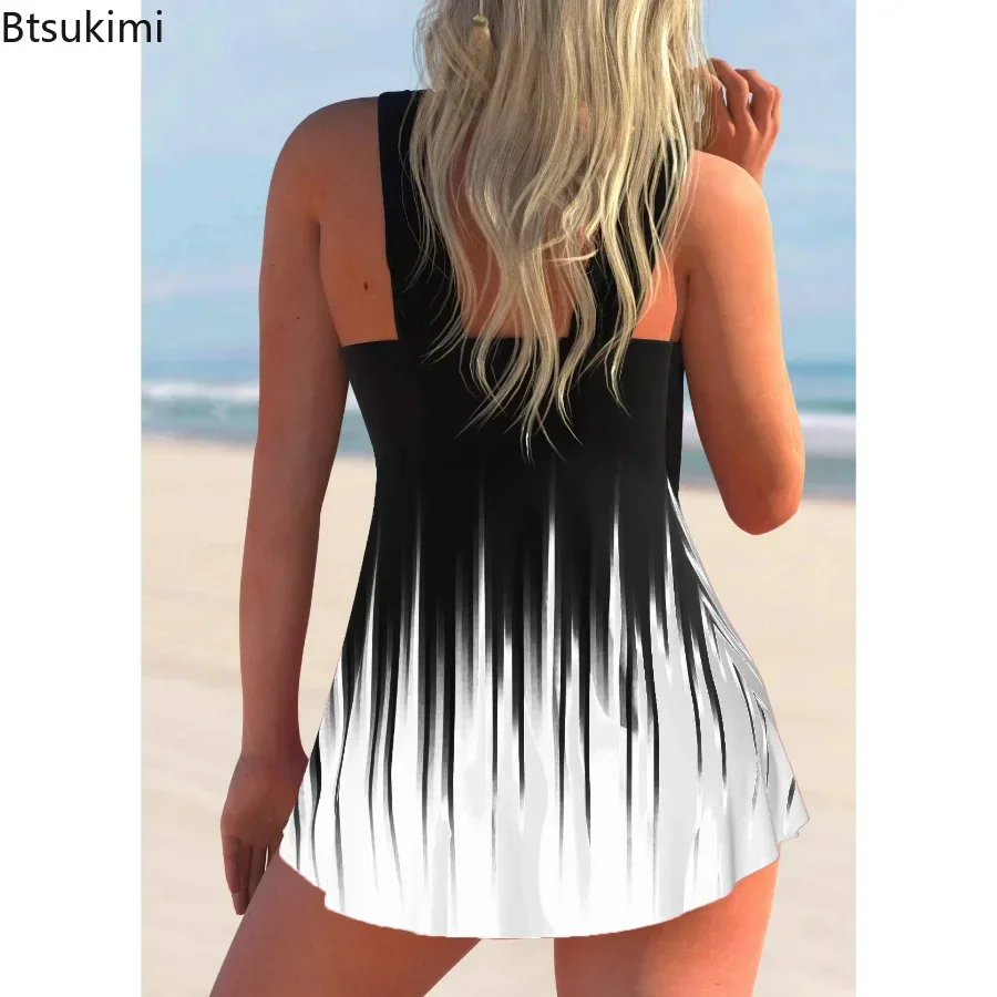 2024 المرأة الصيف Monokini عالية الخصر بيكيني مجموعات الإناث Tankinis ملابس السباحة السيدات الشاطئ ثوب السباحة مجردة الطباعة ملابس السباحة