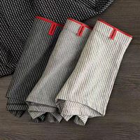 4pcs Comfortable Lattice Men's Boxer Briefs Baggy Loose Stripe Shorts Pants Breathable Classic Underwear for Men Men