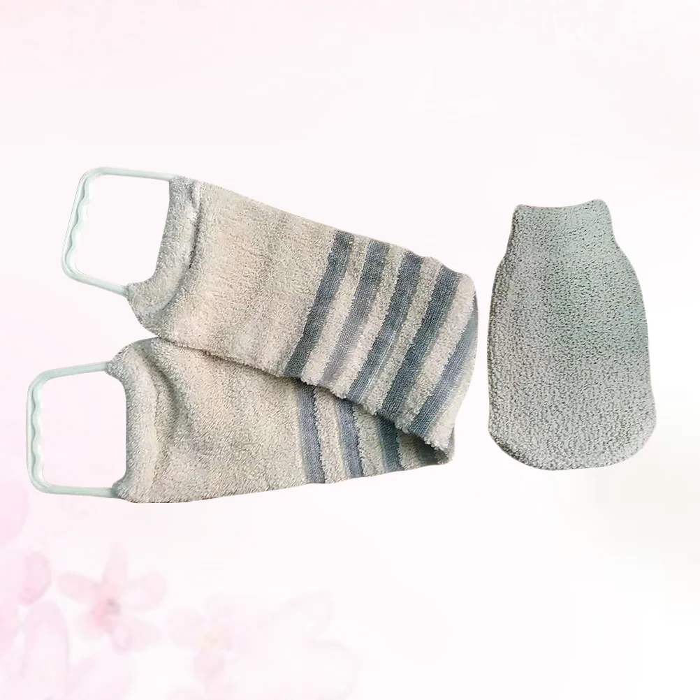 

2Pcs Exfoliating Body Scrub Glove Double Sided Spa Towel for Deep Cleaning Dead Skin Remover Bath Mitt Soft Comfortable Shower
