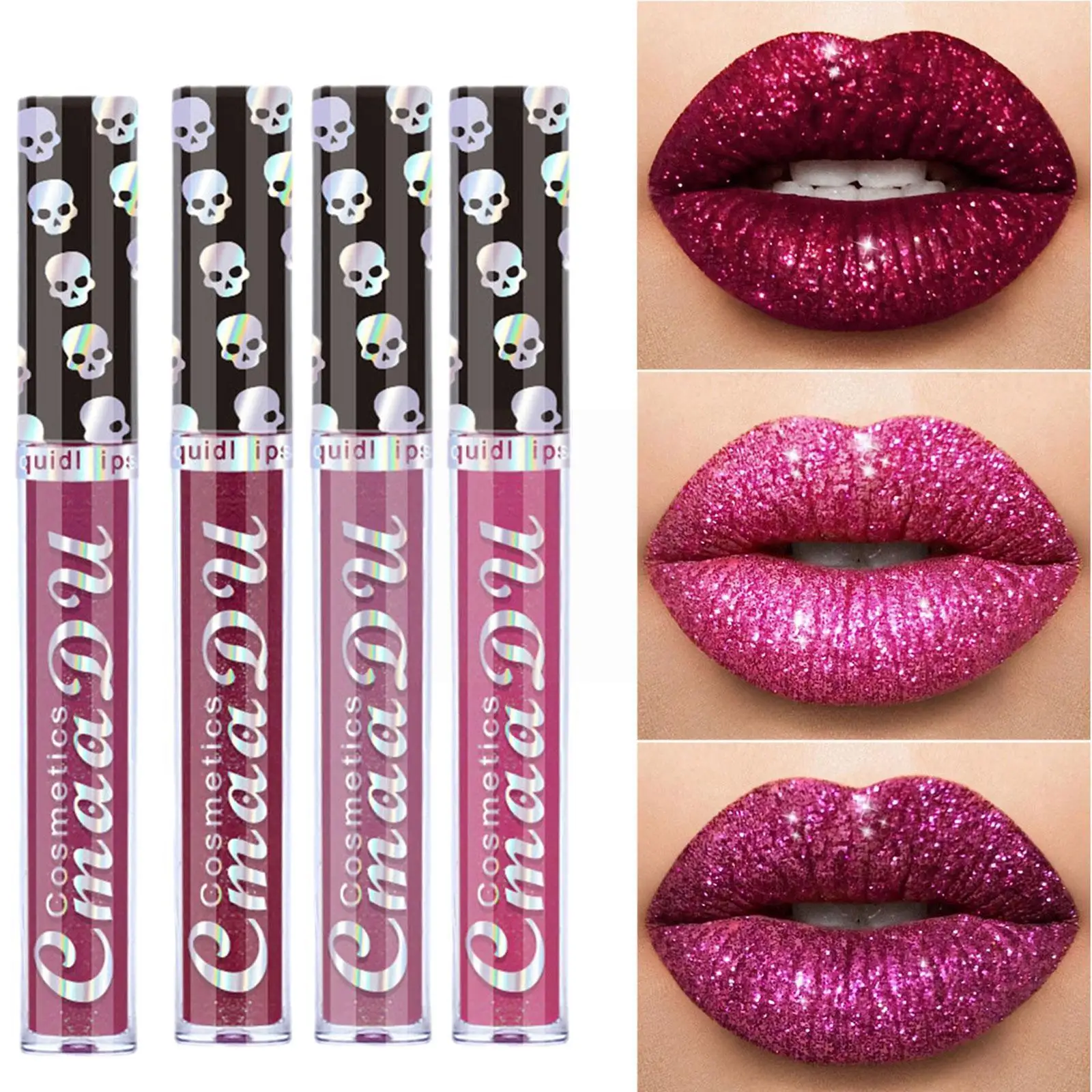 Glitzer matt Temperatur änderung Lippenstift wasserdicht Lip gloss Flüssigkeit langlebige Lippenstift Make-up Diamant glänzend wasserdicht v8y4