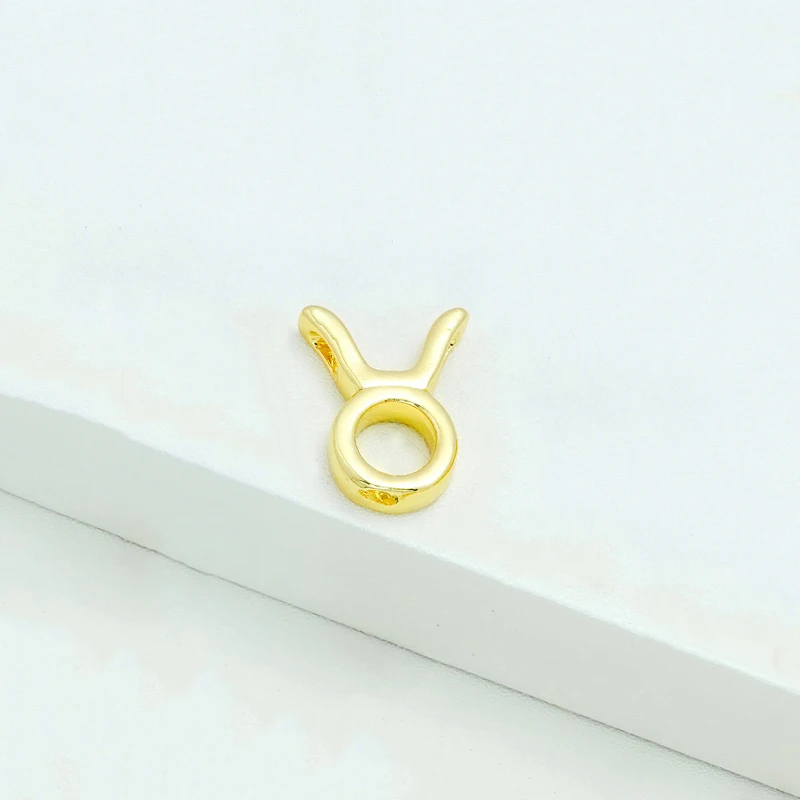 Jewelry Parts 10Pcs Constellation Symbols suspension Pandents for Diy Bracelet Necklace Chain  Accessorie Brass Hollow Wholesale
