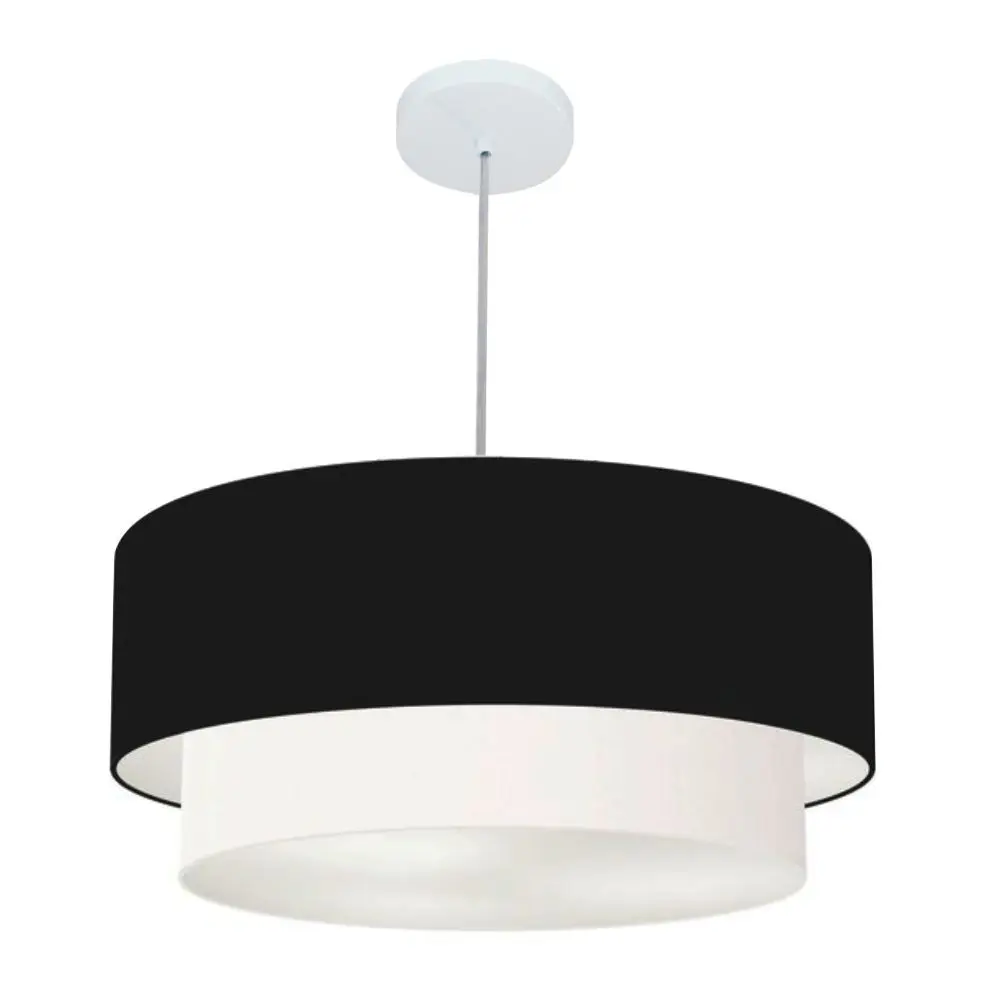 MJ-4352 Black and White Cylindrical Pendant For Dining and Being Table