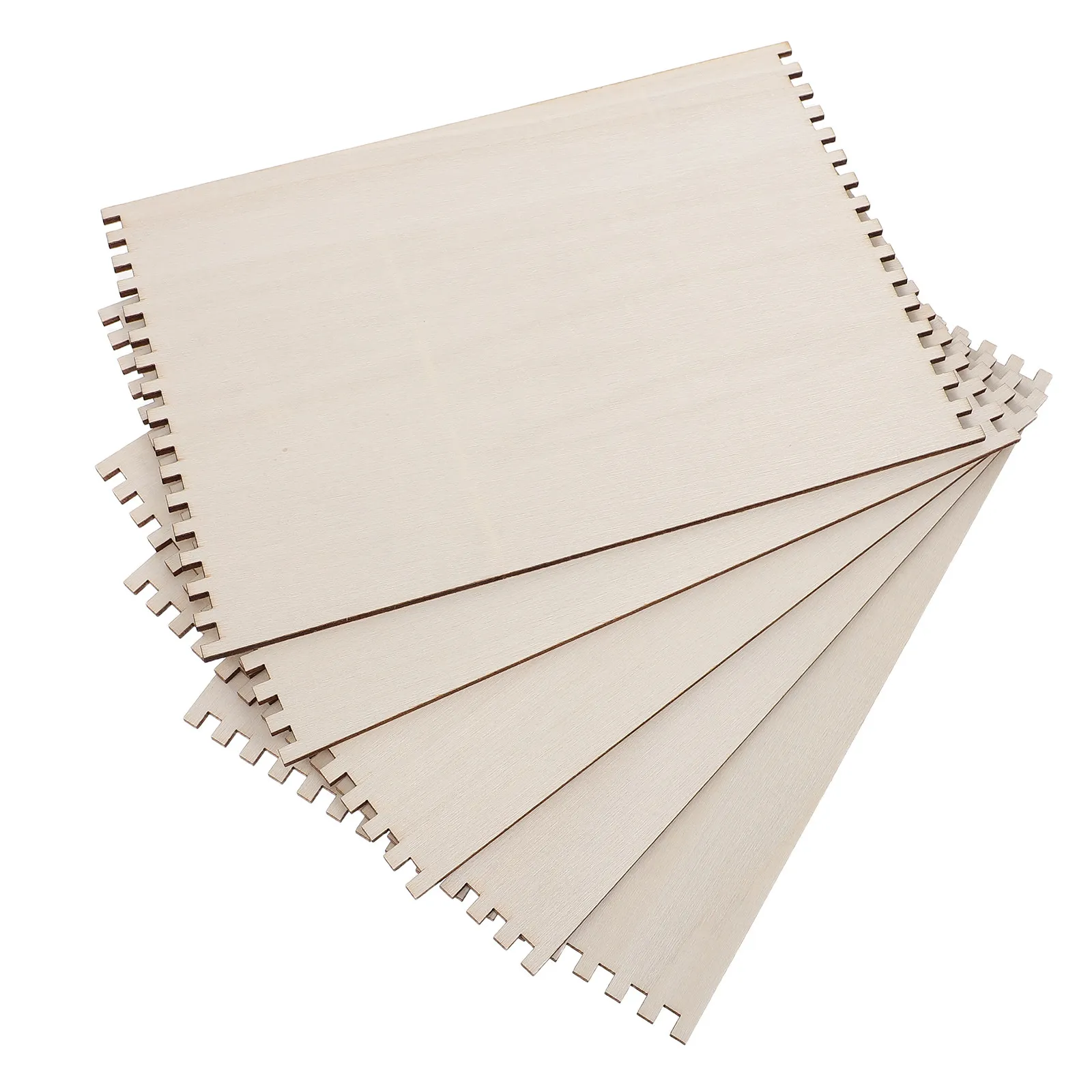 5Pcs Wooden Knitting Board for Blankets Natural Smooth Notched Loom Portable Crochet Blocking Board for Beginners Weaving Crafts