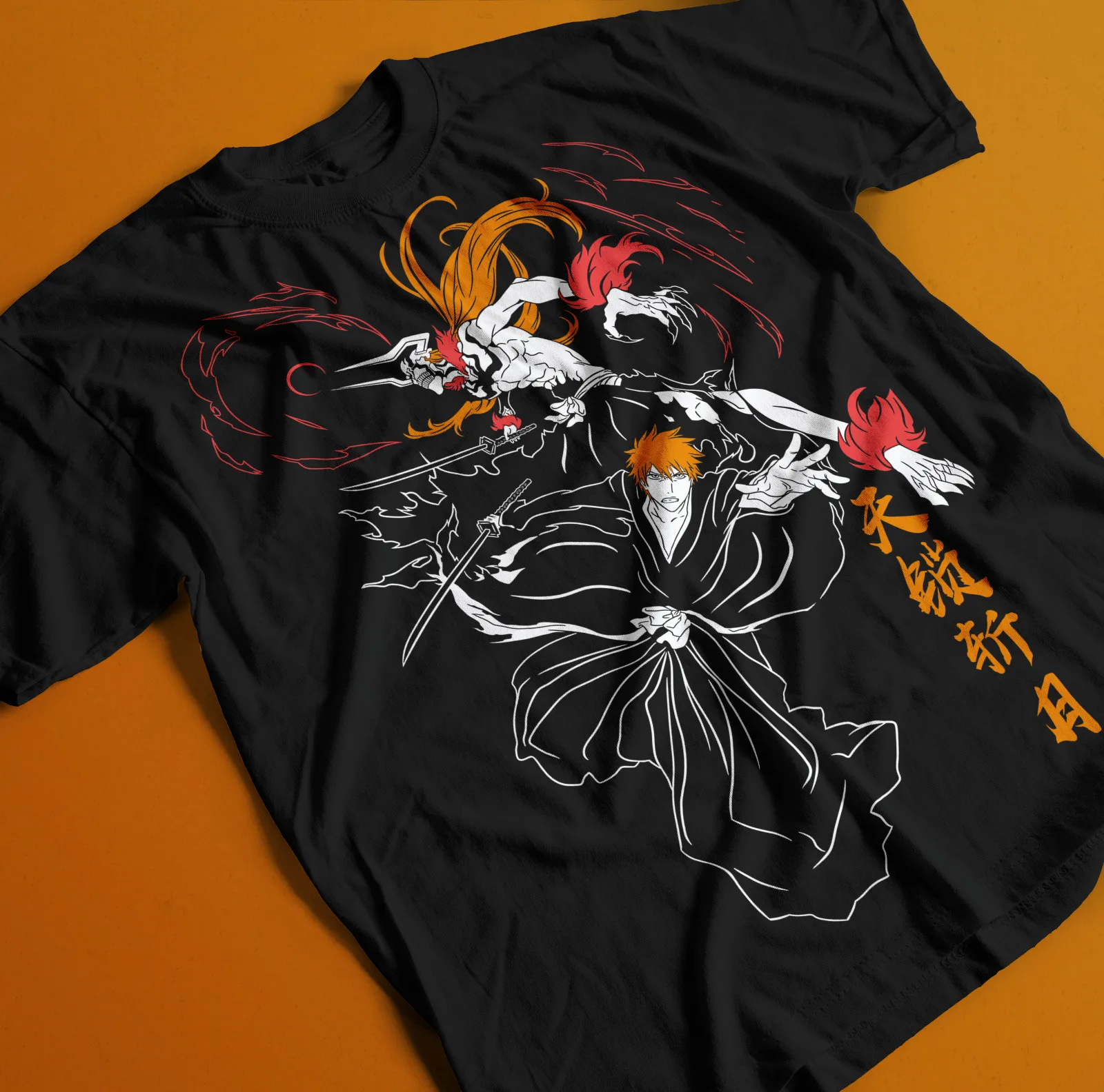 

Bleach Anime T-Shirt, Ichigo Kurosaki, Shonen Anime Manga Shirt Tee All Size