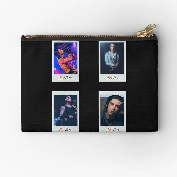 Andy Biersack Sticker Set T Shirt  Zipper Pouches Storage Pocket Small Underwear Panties Men Wallet Packaging Women Cosmetic