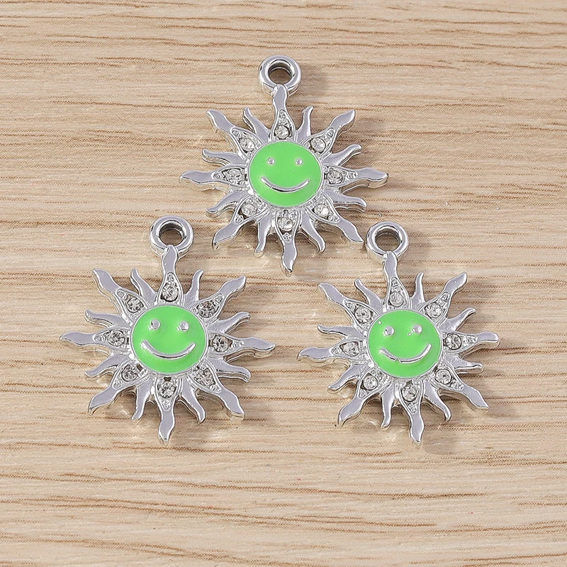 Tusember 10 Stück Bunte Strass-Kristall-Sonnenanhänger für Ohrringe, Halsketten, Handgemachter Modeschmuck, Zubehör – Detail 8