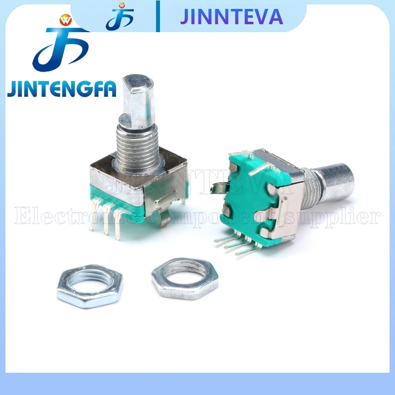 5PCS EC11 360 Degree Rotary Encoder Digital potentiometer 20MM 5Pin 15/20MM With A Built In Push Button Switch knob cap