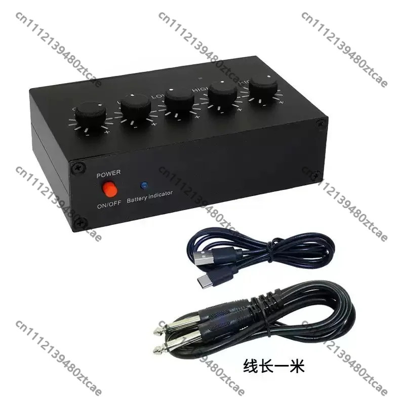 Professional Instrument Preamplifier Equalizer for Guitar, Guzheng, Violin, Treble Mid Bass Adjustment, Compact Mono Tone Shaper