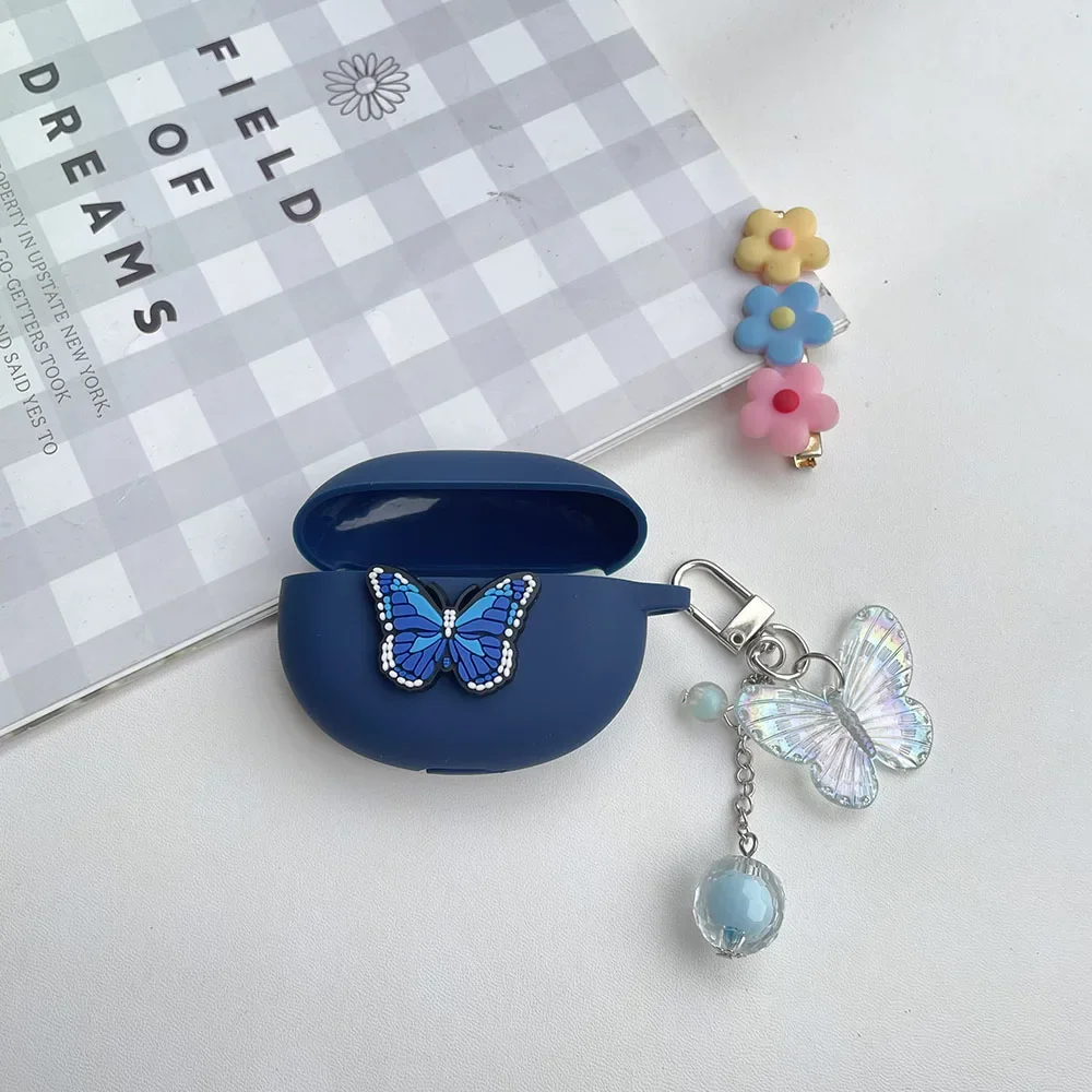 Для EDIFIER Lolli чехол-клип Роскошный брелок-бабочка для наушников силиконовый защитный чехол для EDIFIER LolliClip чехол