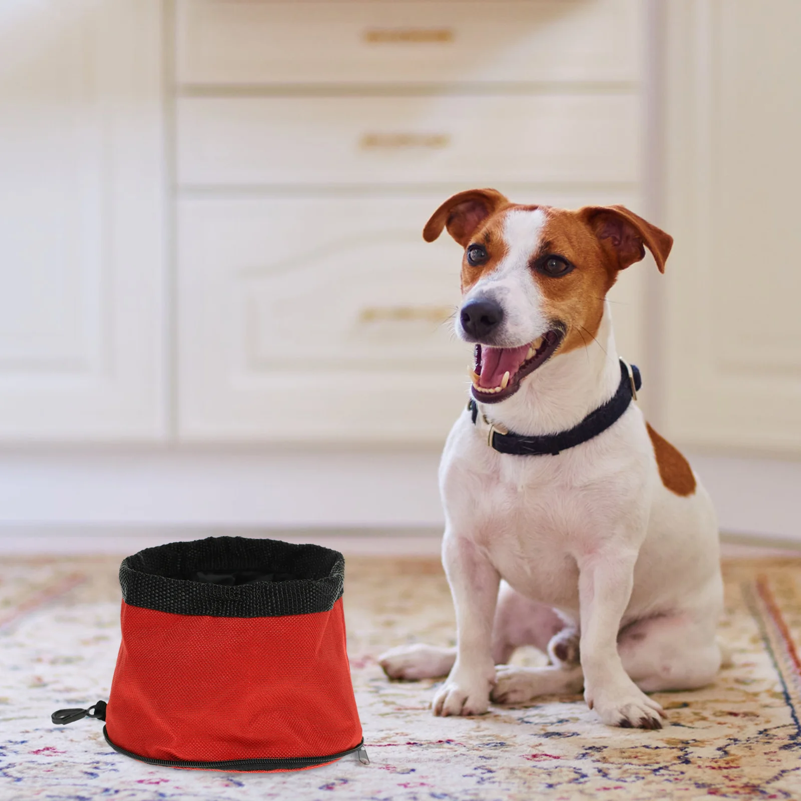 

2 Pcs Waterproof Dog Bowl Camping Accessories with Lid Portable Earth Tones Cloth Cup Collapsing