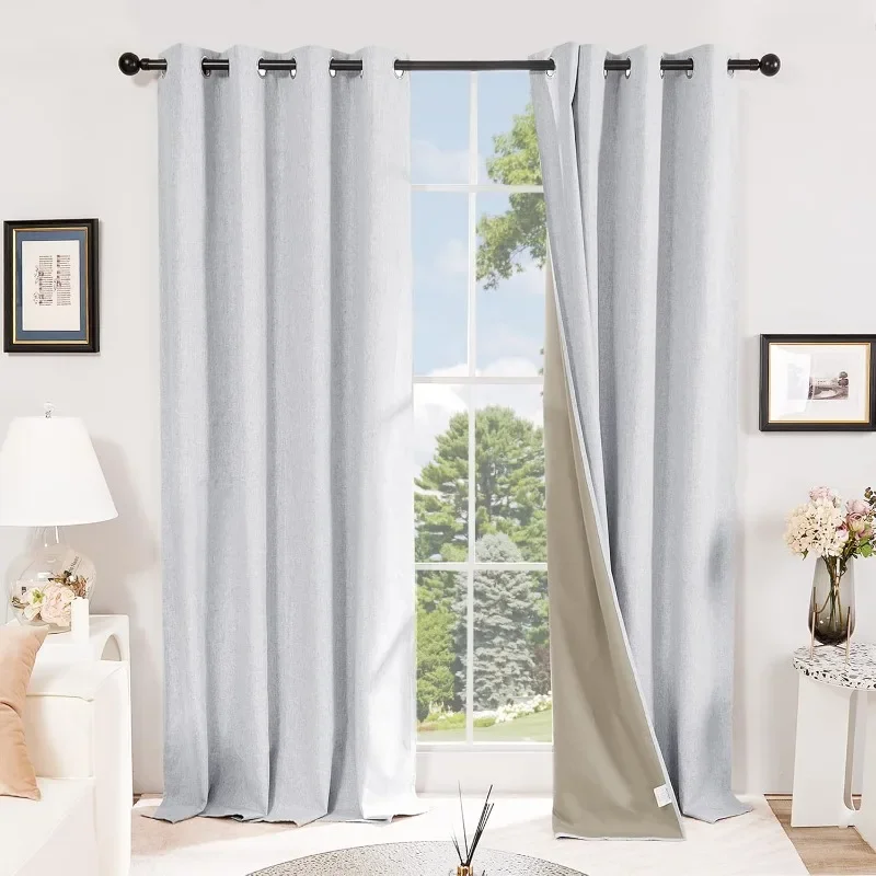 

Blackout Curtains, Grommet Room Darkening Drapes, Thermal Insulated Curtain Panels for Sliding Glass Door