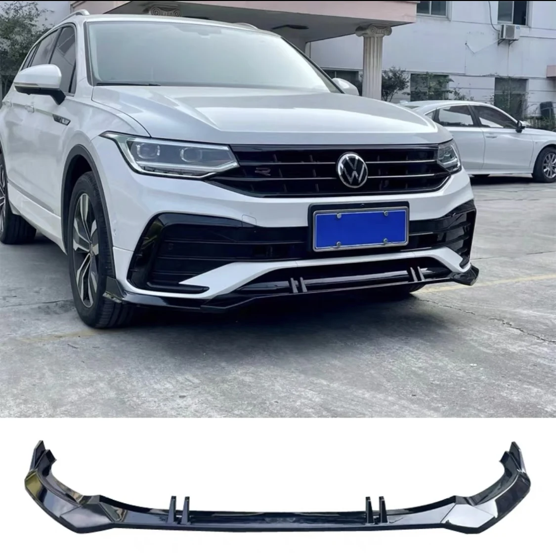 

For Volkswagen VW Tiguan MK2 Car Front Bumper Lip Spoiler Bumper Canard Diffuser Splitter TSI TDI R-Line 2020 2021 2022 Tuning