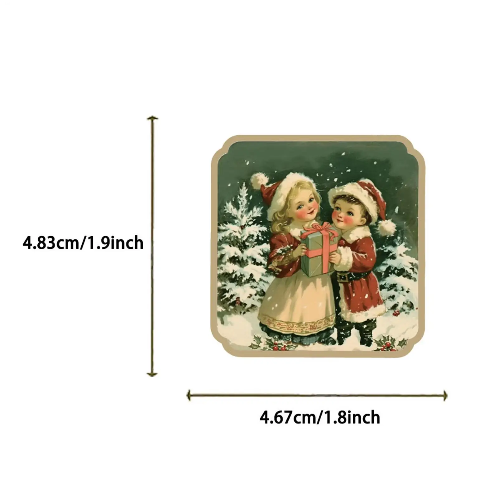 50PCS Retro คริสต์มาสสติกเกอร์การ์ตูนแล็ปท็อปโทรศัพท์สมุดภาพกระเป๋าเดินทางน่ารัก Santa Claus สติกเกอร์เด็กคลาสสิกของเล่น