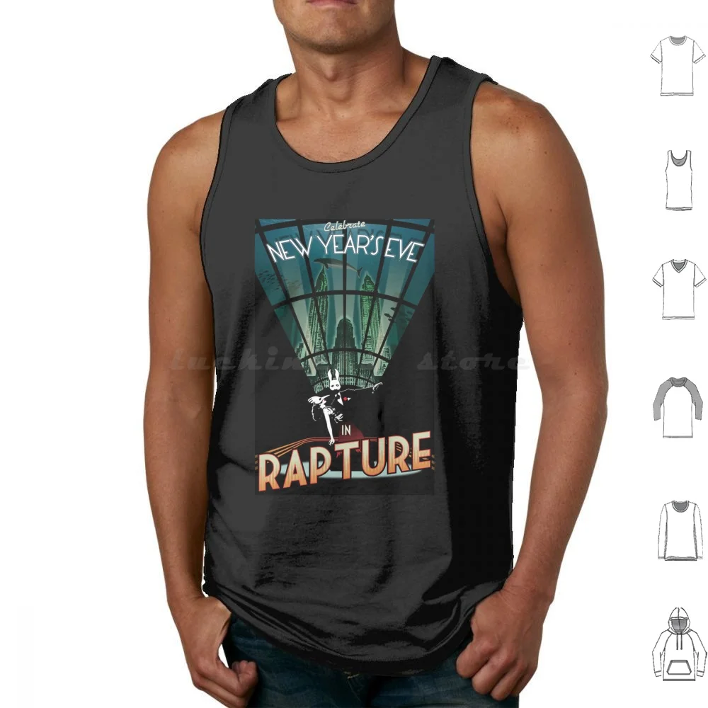 Bioshock Rapture Poster Tank Tops Vest Sleeveless Bioshock Rapture Daddy Elizabeth Infinite Booker Bioshock Infinite Gaming