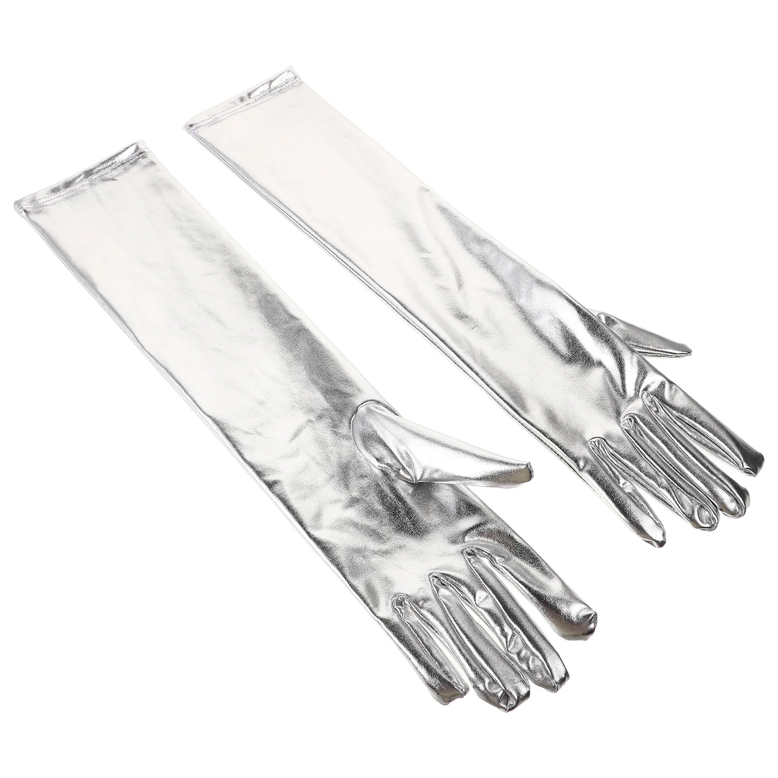 

1Pair Long Patent Gloves Shiny Wet Look Cosplay Costume Party Dress Gloves Cosplay Accessories