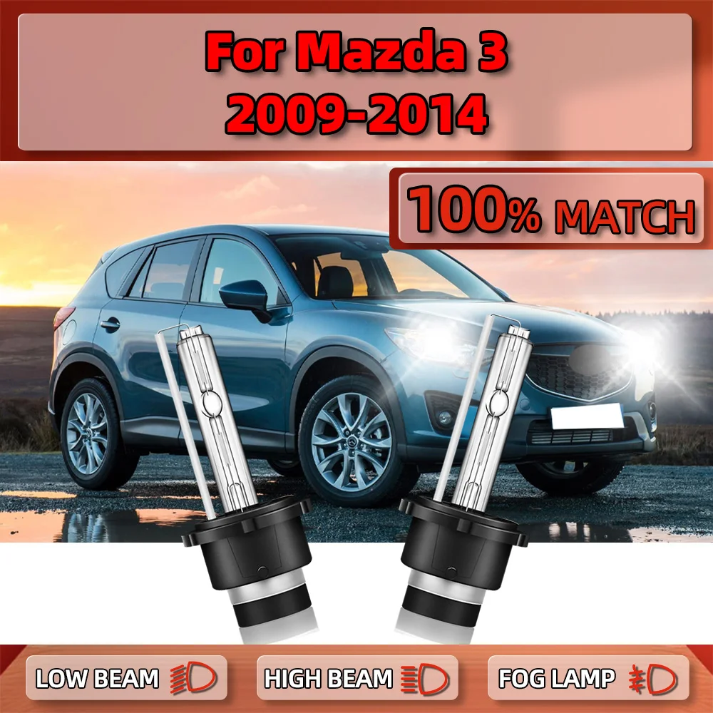 

1 Pair 35W HID Xenon Car Headlight Bulbs 20000LM Replacement Xenon Lights 12V 6000K For Mazda 3 2009 2010 2011 2012 2013 2014