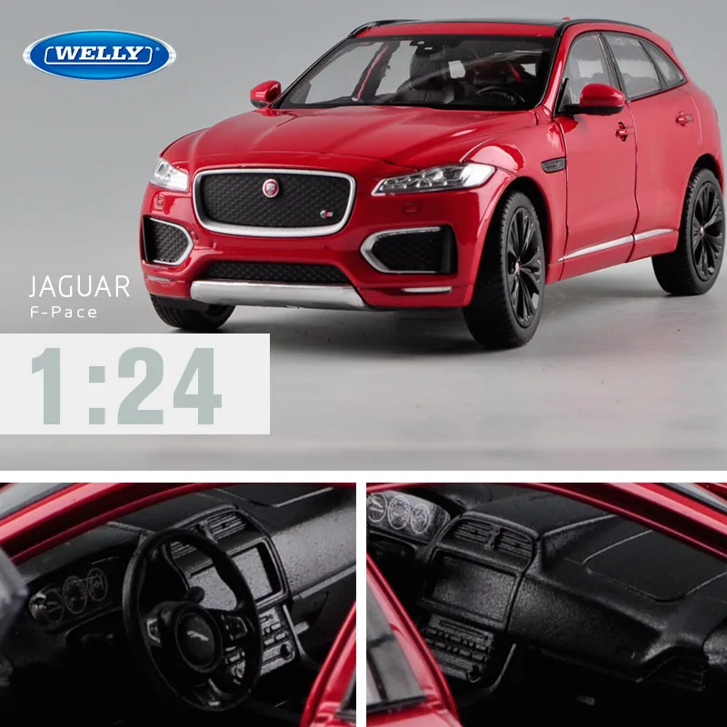 welly 1:24 Jaguar F-PACE Golden car alloy car model simulation car decoration collection gift toy Die casting model boy toy