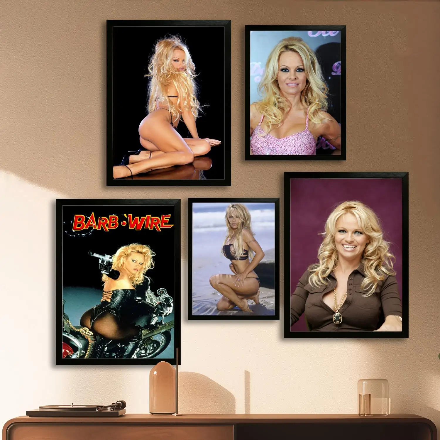 Pôster de arte em tela pamela anderson e arte de parede, impressão de imagem, decoração moderna de quarto familiar, pintura decorativa