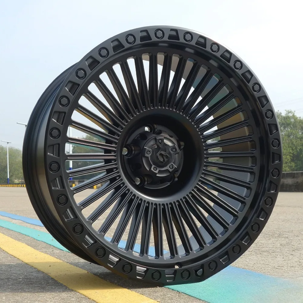 20-Inch car wheel hub off-road modified alloy wheels, black surface treatment, suitable for various off-road vehicles