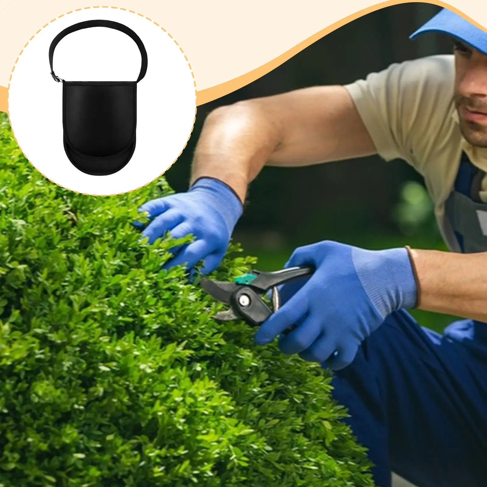 Gardening Knee Pads Covers Versatile Waterproof PU Leather Leg Guards Adjustable Strap for Grass Cutting Trimming