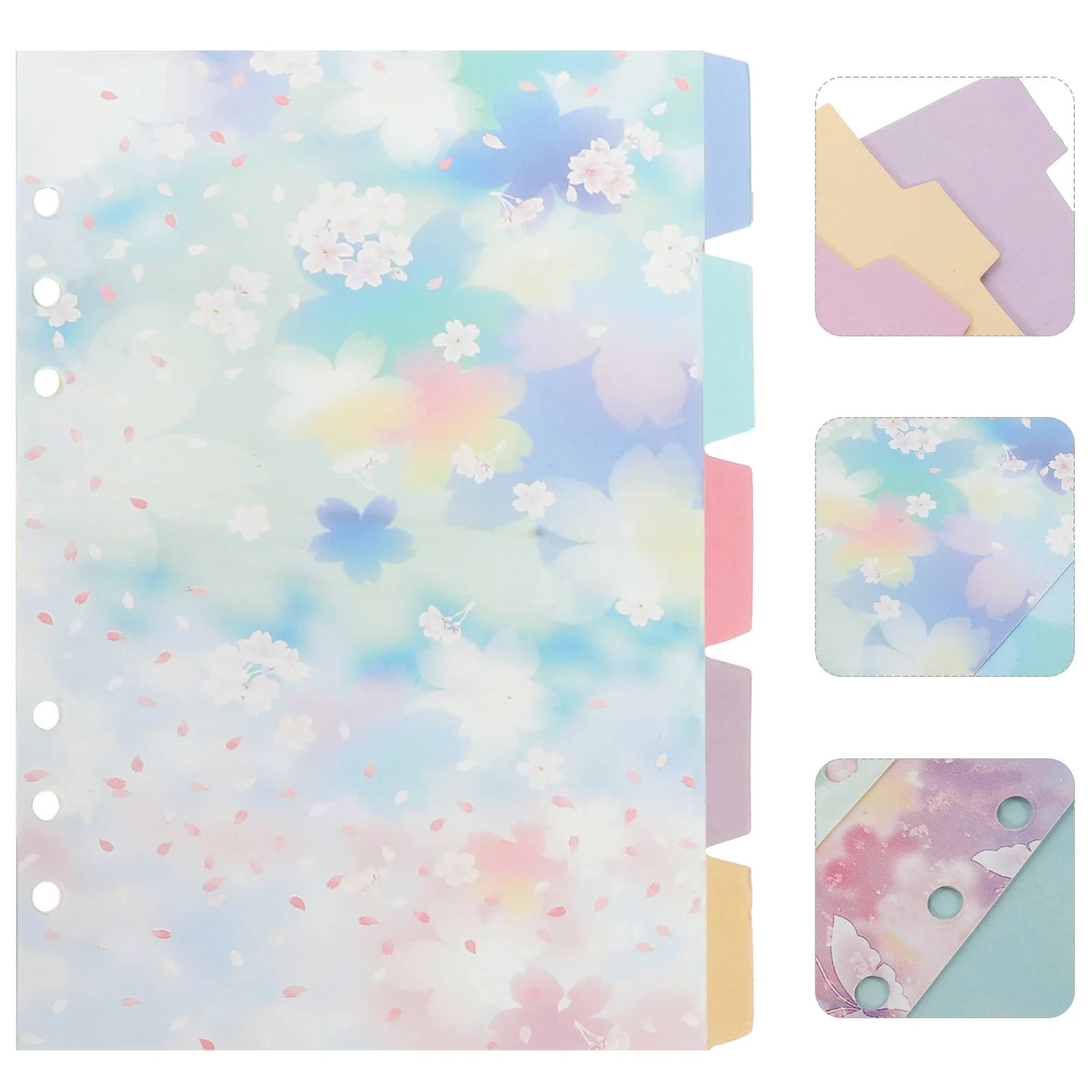 5 Sheets Notebooks The Category Index Page Loose-leaf Markers Label Detachable Supplies Dividers Binder