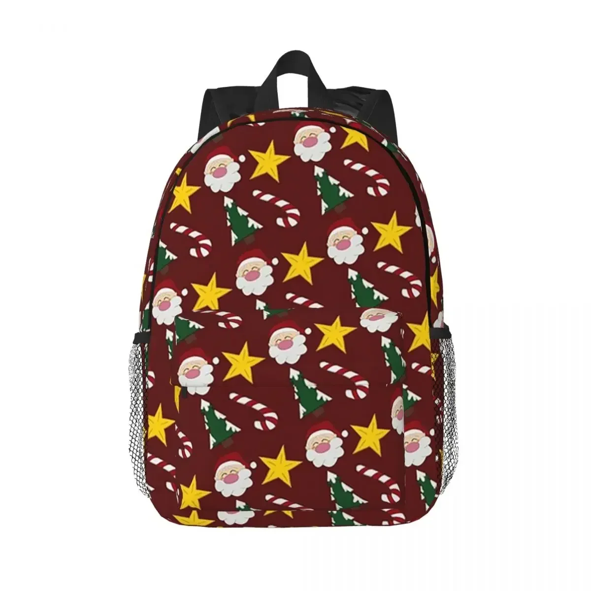 Christmas Candy Cane Pattern Backpack Hot Sale Daypack Large Capacity Boys Girls BookBag Shoulder Bags for Men Women School Bag