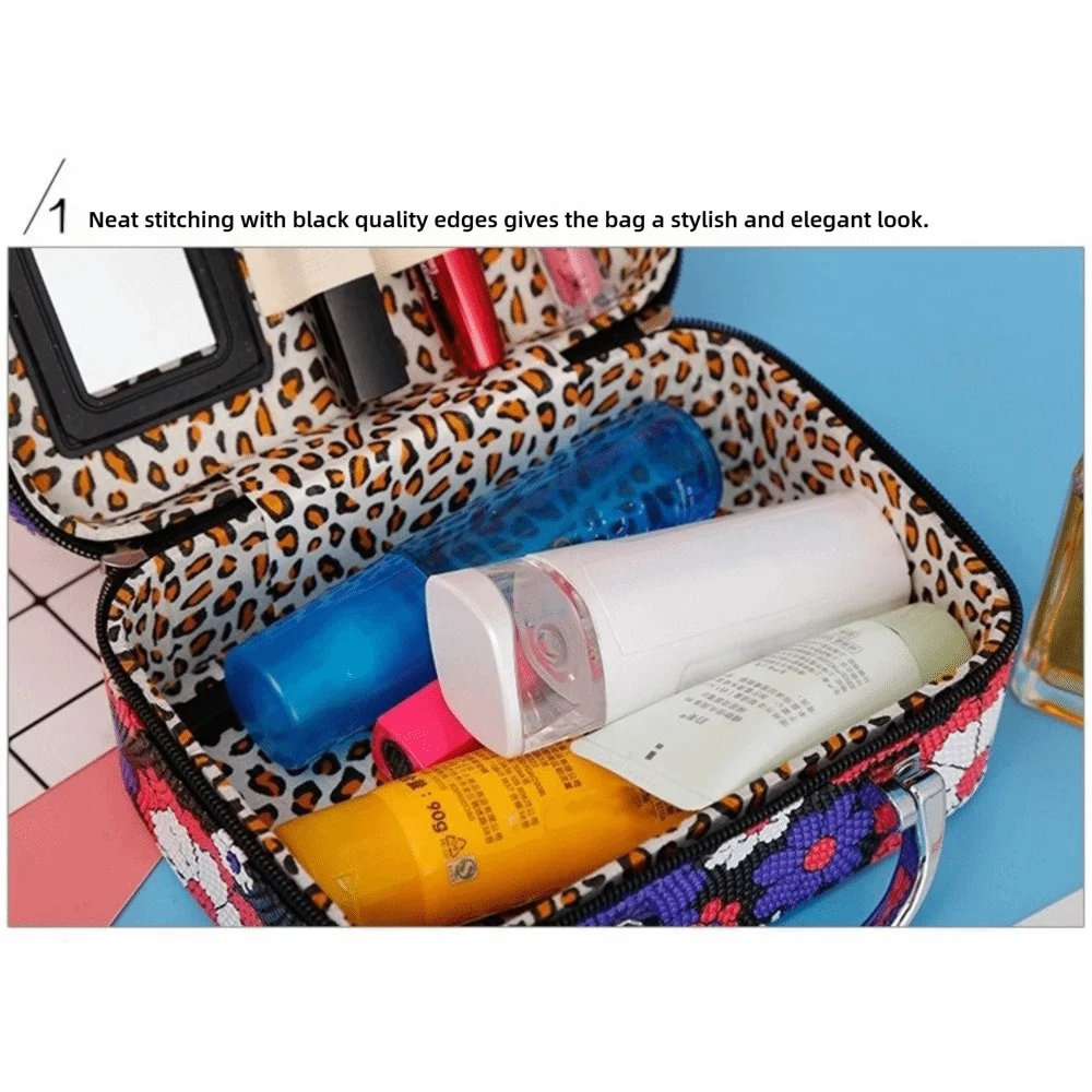 

Creative Floral Printed Cosmetic Bag Large Capacity Multifunctional Makeup Pouch Toiletries Organizer Travel Organizer