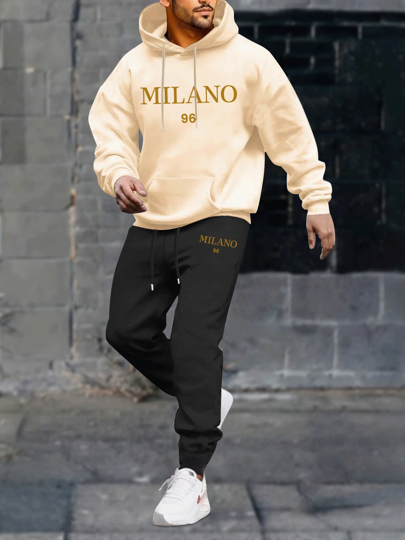 Comfortable Breathable Hooded Casual Fashion Outdoor Street Clothing for Men Round Neck Solid Color Long Sleeve hoodie
