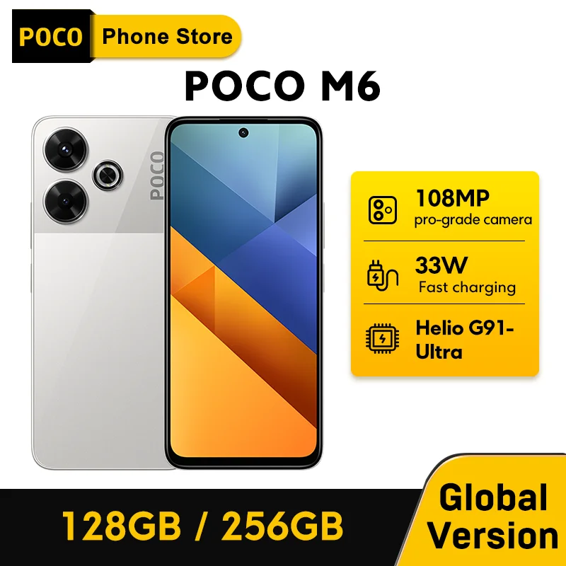 Смартфон POCO M6 4G, глобальная версия, 108 МП