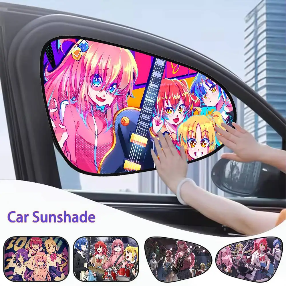 

Anime Bocchi The Rock Universal Car Windshield Sunshade Reflector Folding Window Cover Protector Insulation Auto Accessories